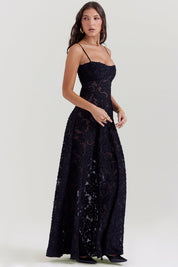 Dean | Maxi Jurk Geborduurde Elegante
