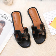 Fleur Leren sandalen met strakke H-design banden voor dames