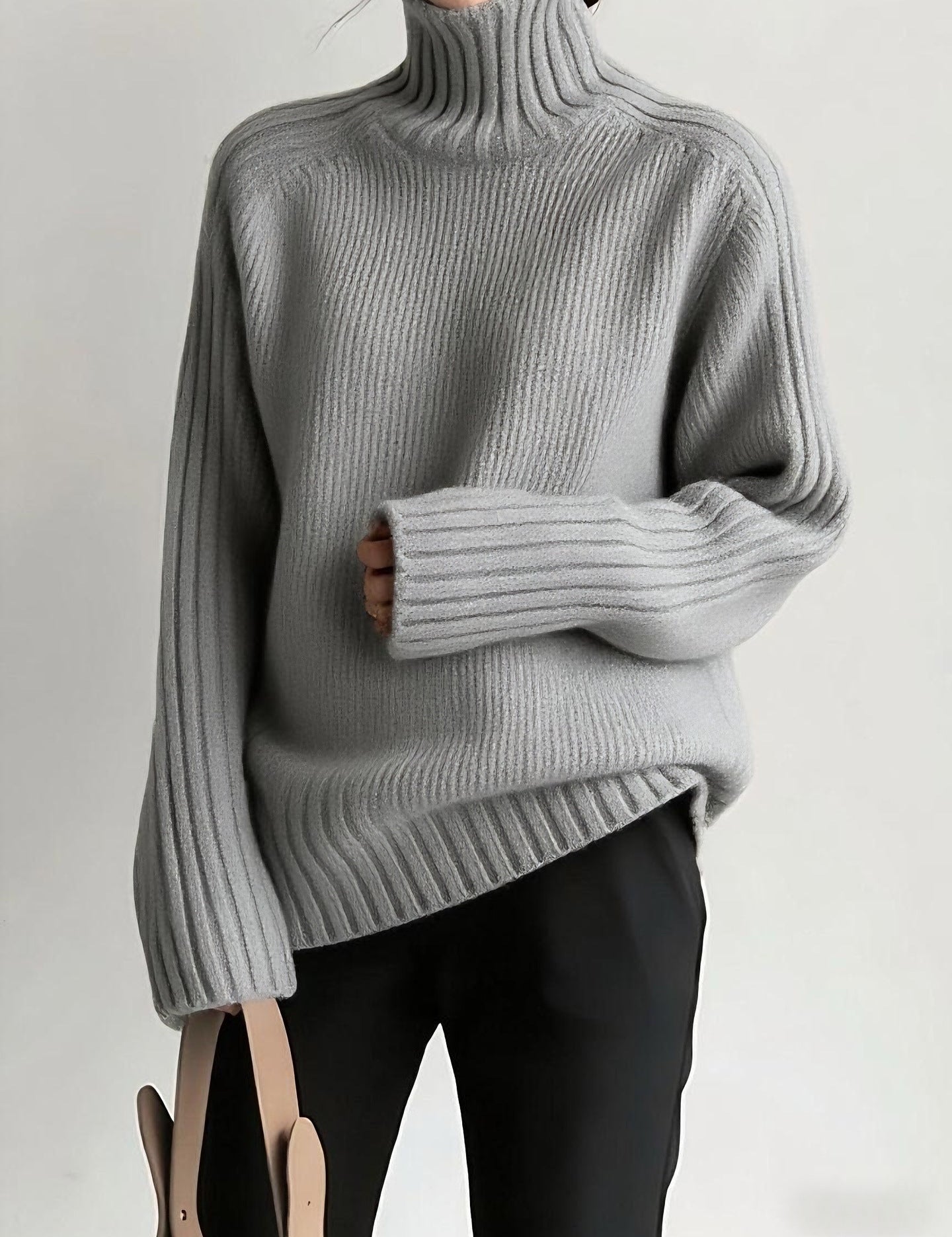 Aniston | Dames Coltrui Geribd Marineblauw