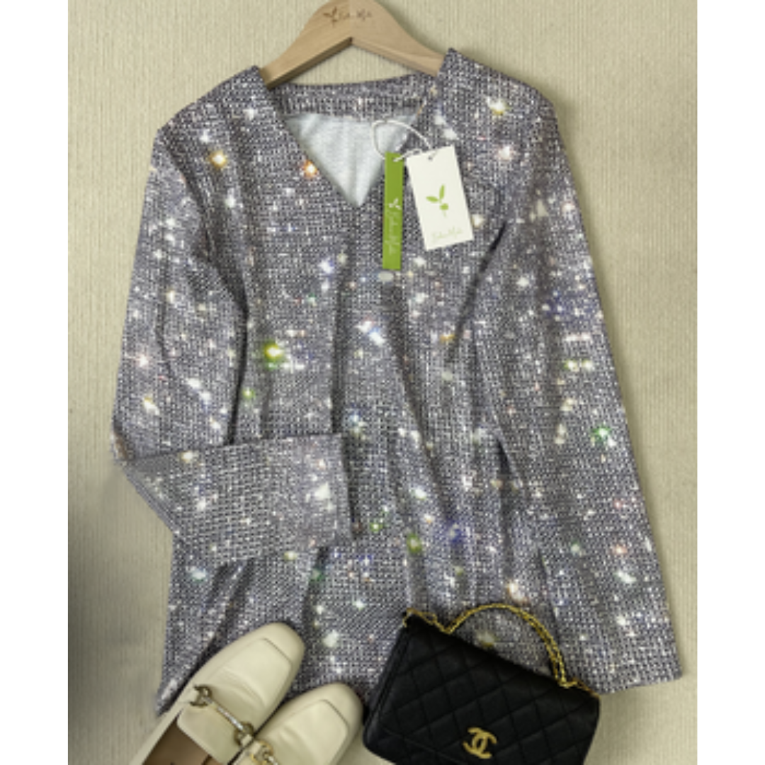 Celi Blouse glittertop voor dames