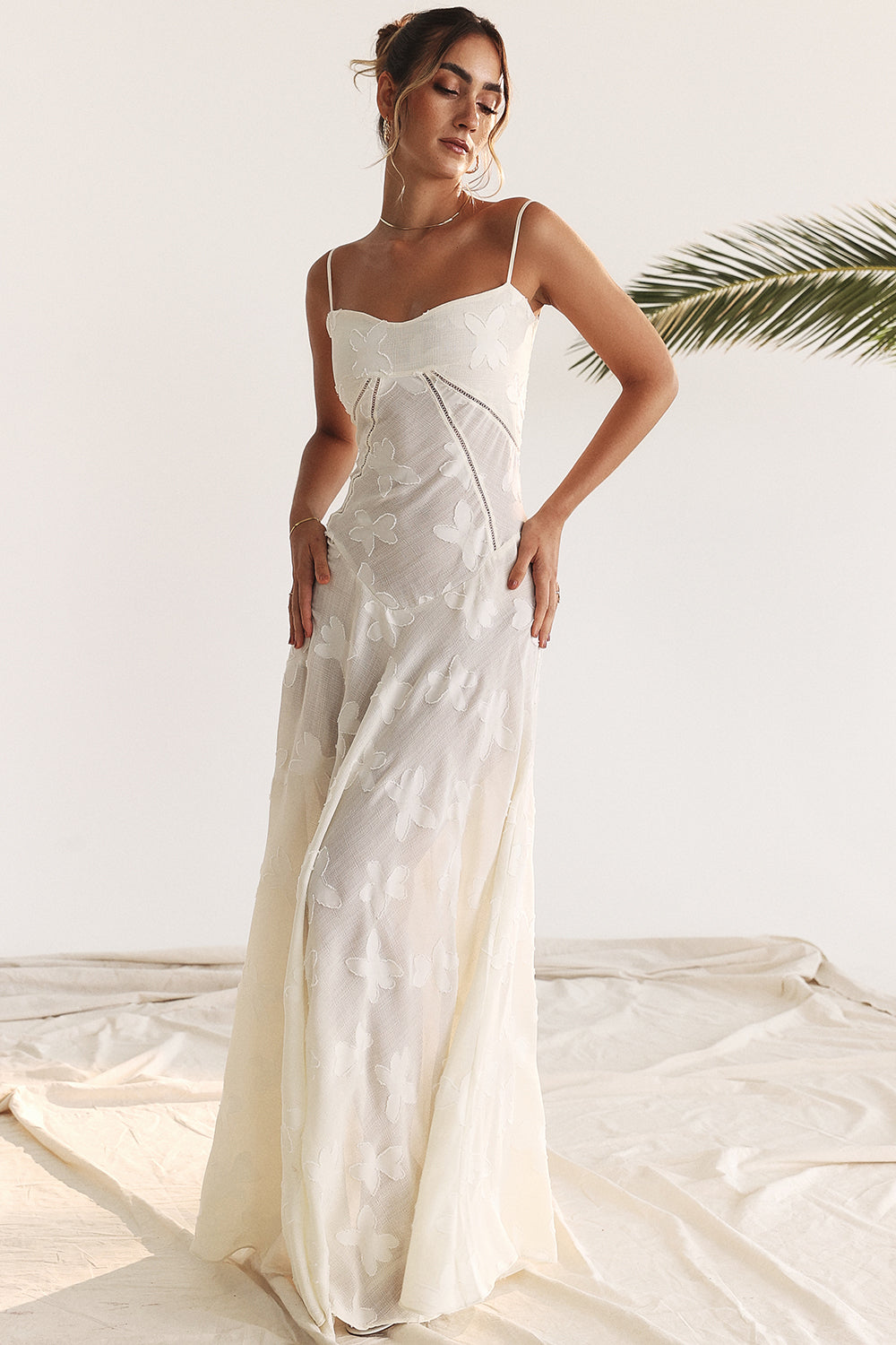 Dean | Maxi Jurk Geborduurde Elegante