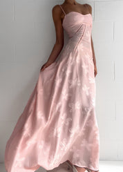 Pink floral dress front view