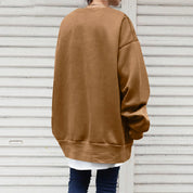 Oversized sweatshirt camel back view