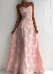 Pink floral dress front view