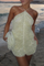 Mini halter dress beaded white side profile