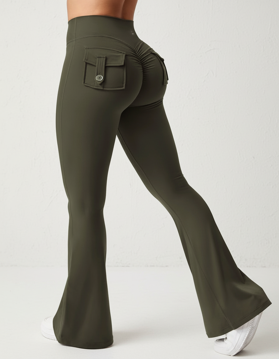 Zara Flared Legging met High Waist en Vormgevende Fit voor dames