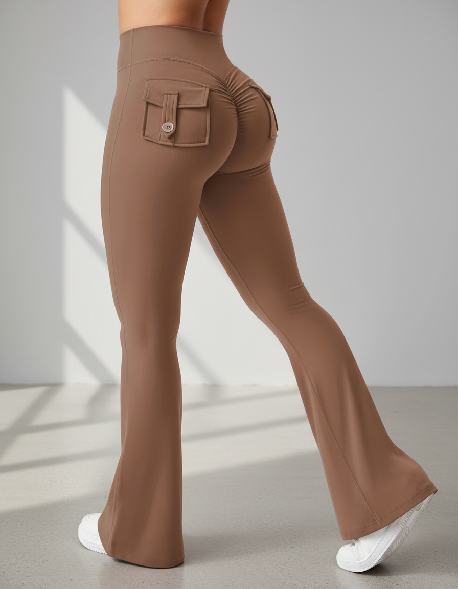 Zara Flared Legging met High Waist en Vormgevende Fit voor dames