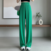 Luna Wijde broek met relaxed fit en vloeiende pijpen voor dames