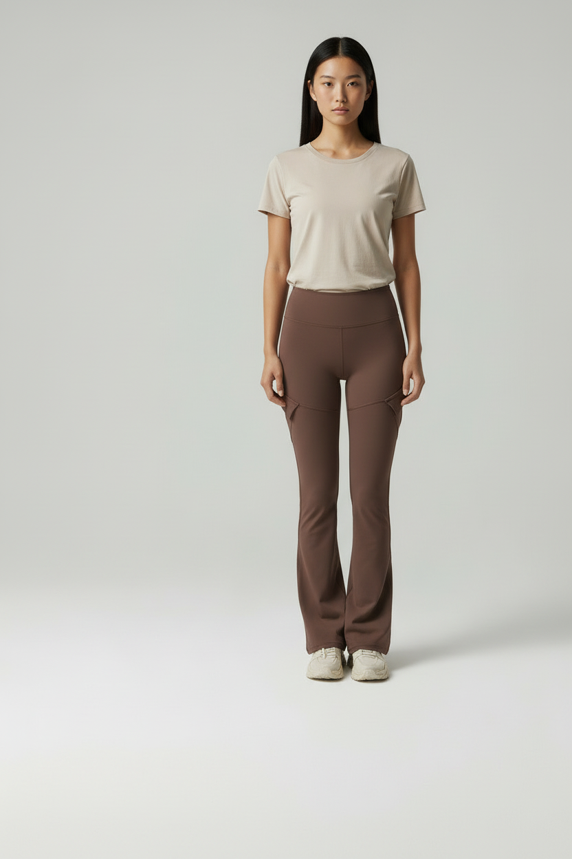 Zara Flared Legging met High Waist en Vormgevende Fit voor dames