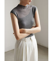 Sterling | Doorzichtige illusie kraag Top Elegant Avondkleding