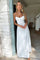 Maxi jurk wit met spaghettibandjes en strik detail front view