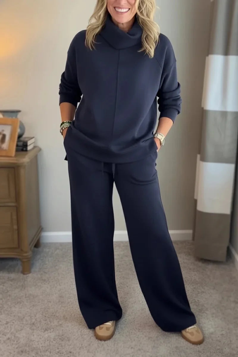 Navy loungewear set front view