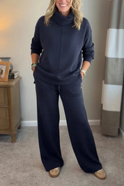 Navy loungewear set front view