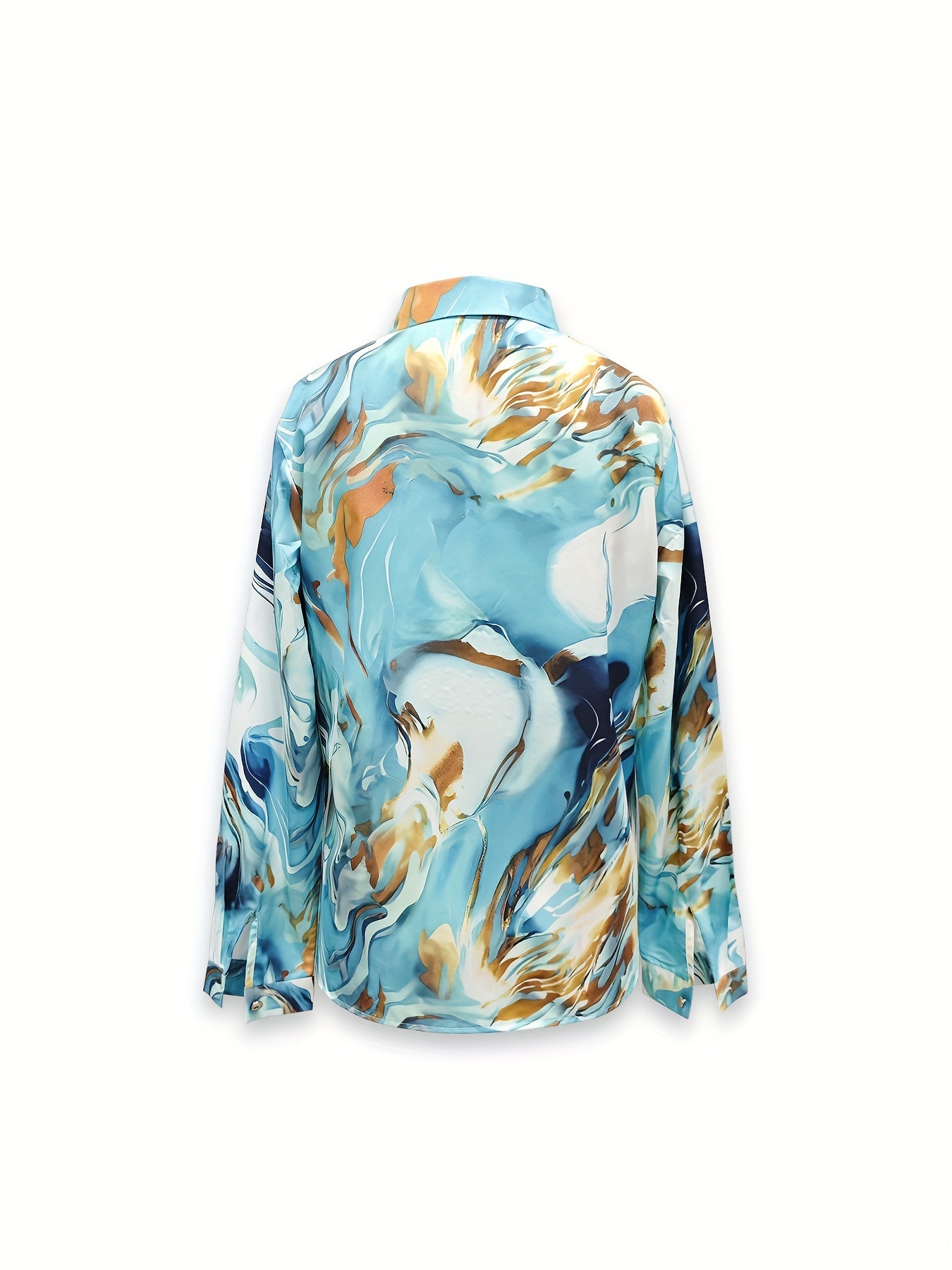 Veya Blouse met abstracte print en lange mouwen voor dames
