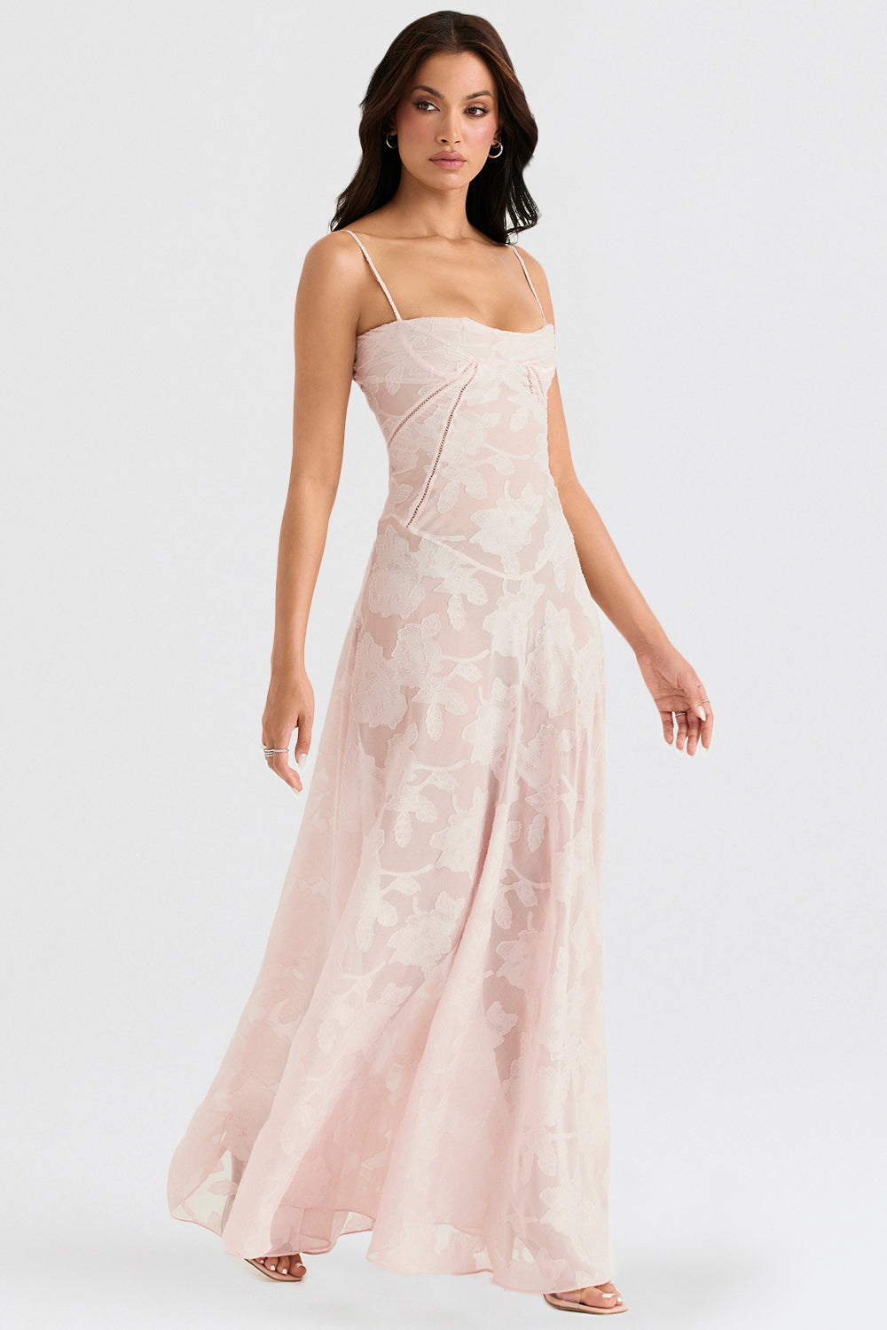 Dean | Maxi Jurk Geborduurde Elegante