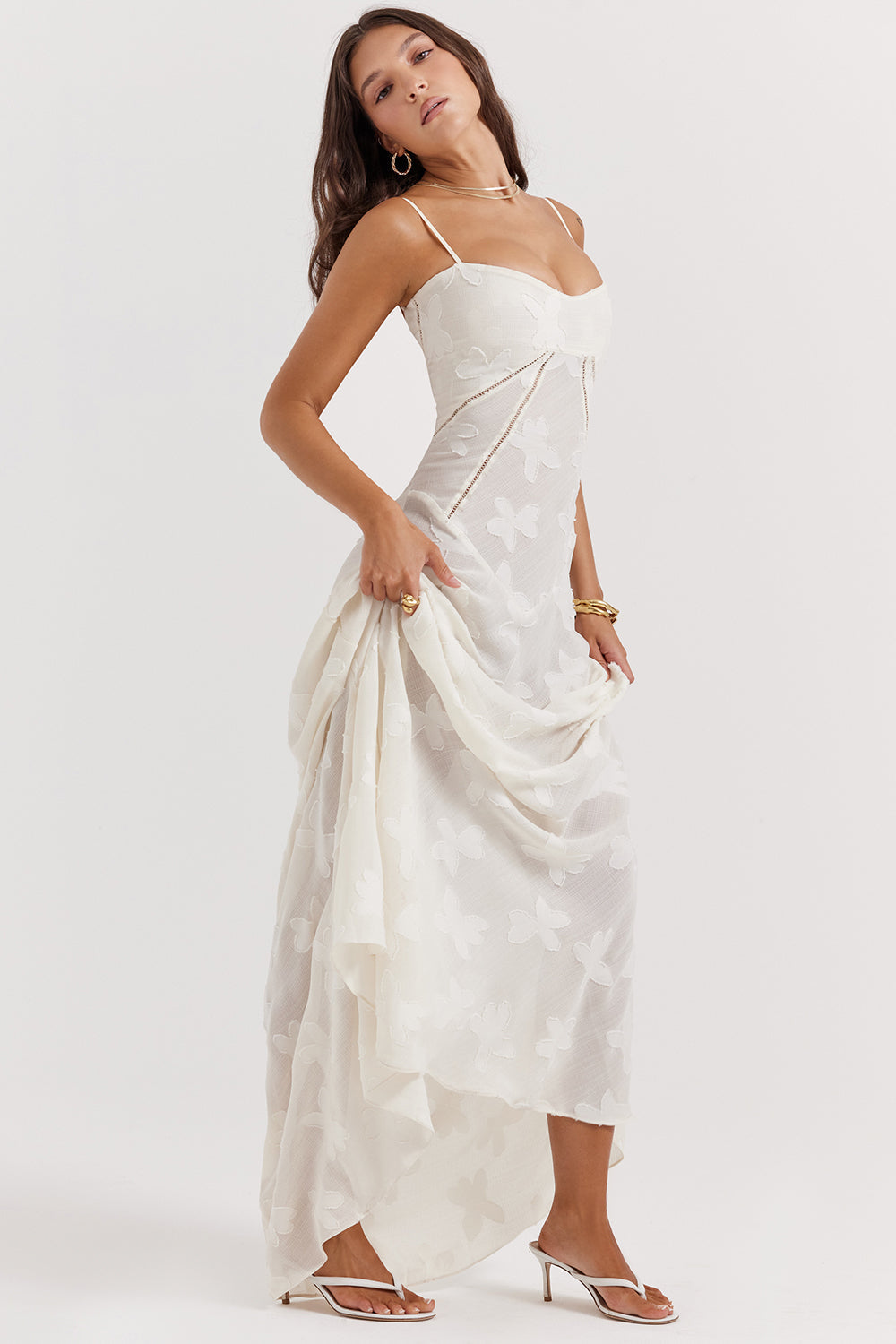 Dean | Maxi Jurk Geborduurde Elegante