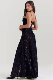 Dean | Maxi Jurk Geborduurde Elegante