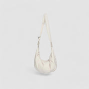 Schoudertas witte puffer stijl zijaanzicht