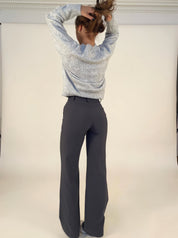Eliza Wijde Pijp Pantalon met Sierlijk Naaddetail voor dames
