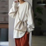 Oversized sweatshirt white side view