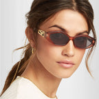 Zia cat eye zonnebril met ovaal montuur en statement pootjes voor dames