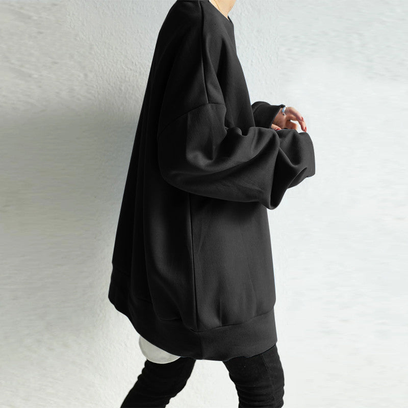 Oversized sweatshirt black side view