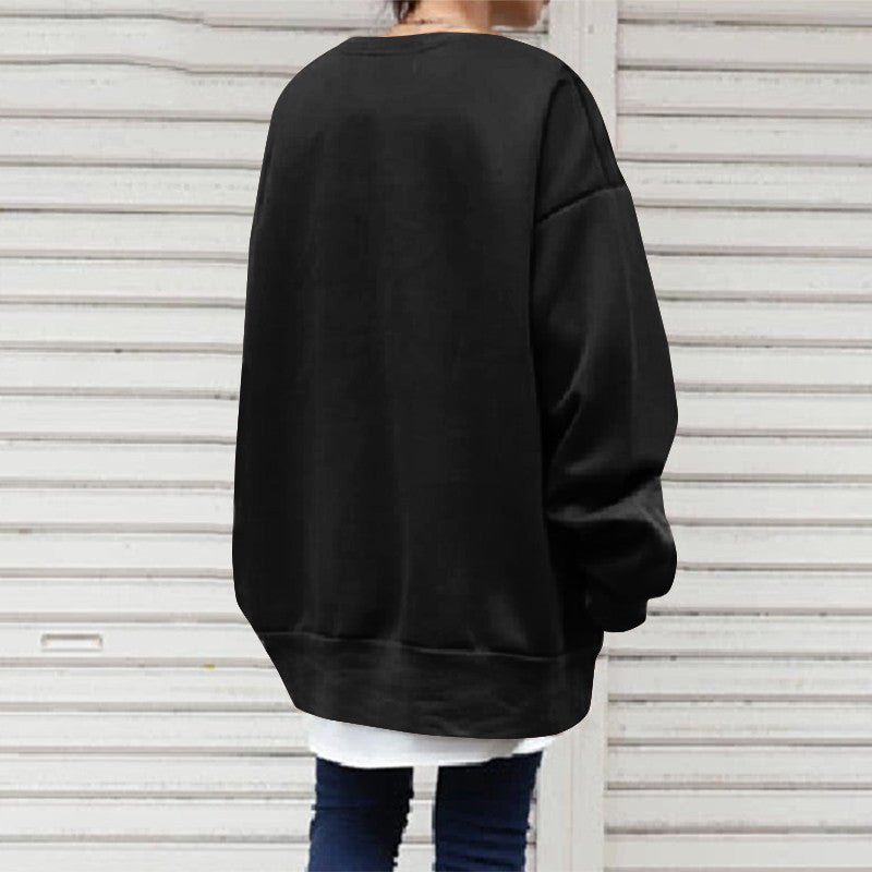 Oversized sweatshirt black back view