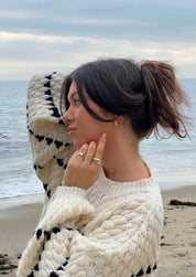 Mylie | Sweater Chunky Gebreid Gebroken Wit