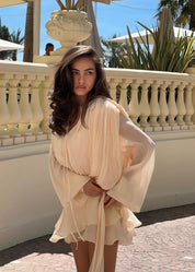Blouse met striknek en synthetisch satijnachtig mengsel voor dames