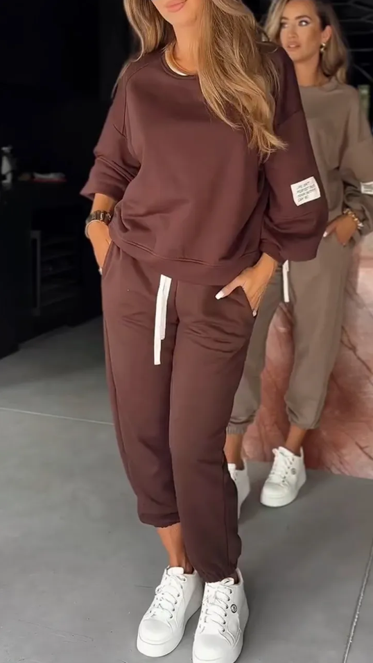 Jamie Loungewear set met ronde hals sweatshirt en jogger voor dames