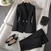 Blazer en broek set zwart zijweergave