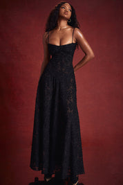 Dean | Maxi Jurk Geborduurde Elegante