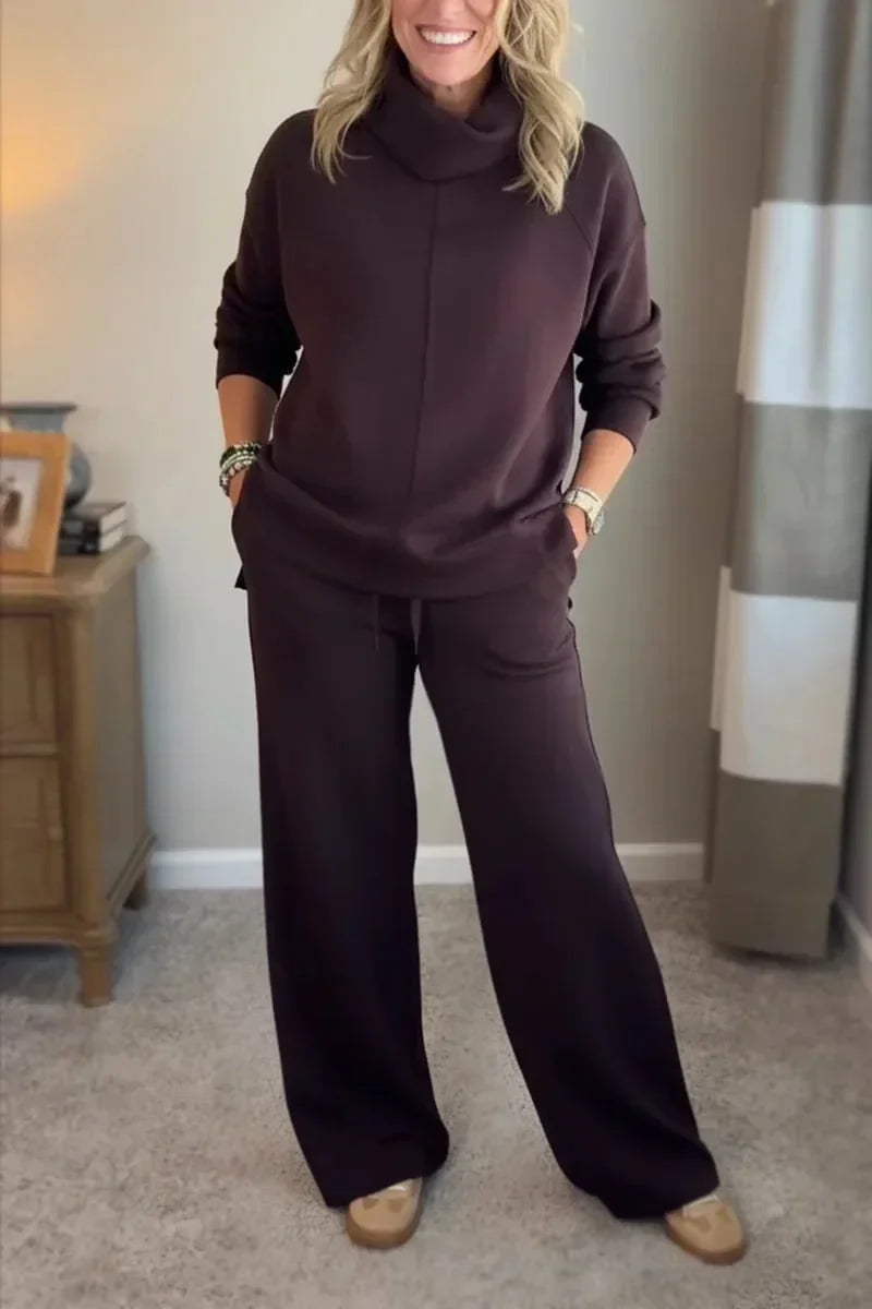 Purple loungewear set front view