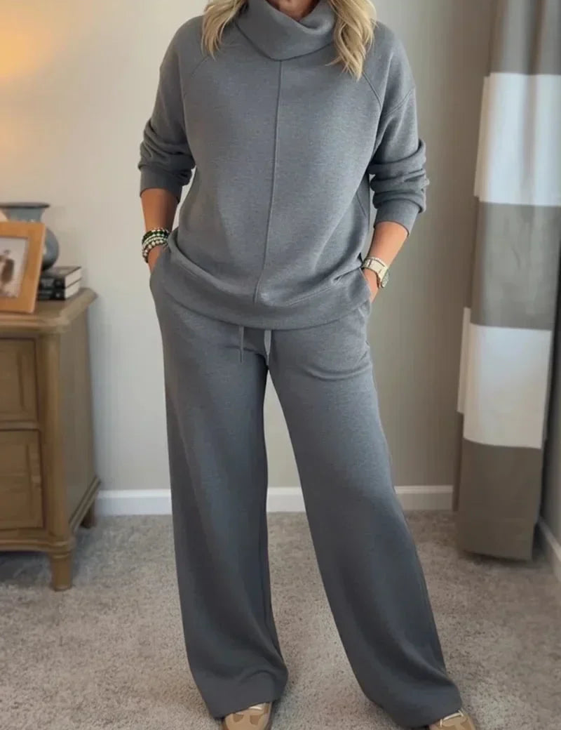 Gray loungewear set front view