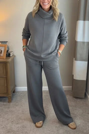 Gray loungewear set front view