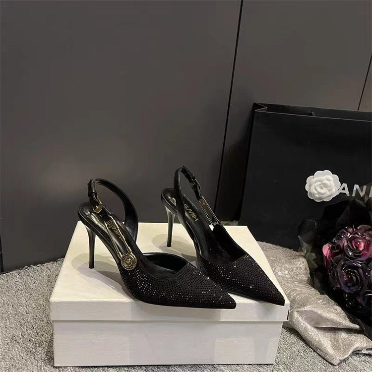 Leslie | Pumps met Strass & Enkelbandje