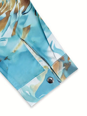 Veya Blouse met abstracte print en lange mouwen voor dames