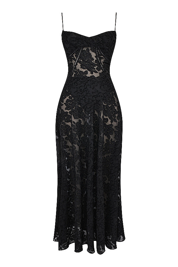 Dean | Maxi Jurk Geborduurde Elegante