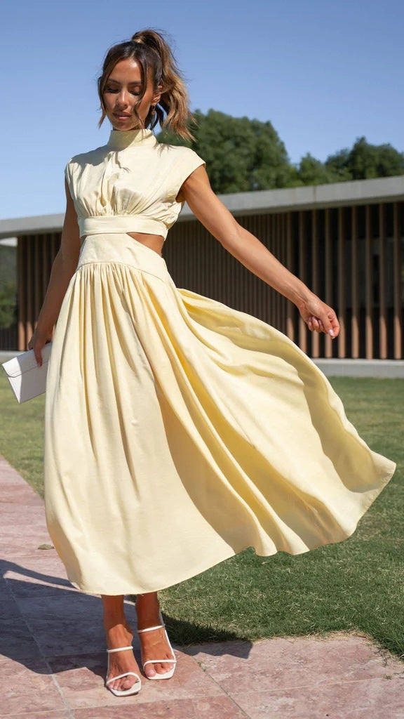 Yamilet | Maxi Jurk met Taille Uitsnijding