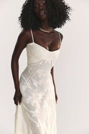 Dean | Maxi Jurk Geborduurde Elegante