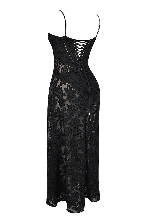 Dean | Maxi Jurk Geborduurde Elegante