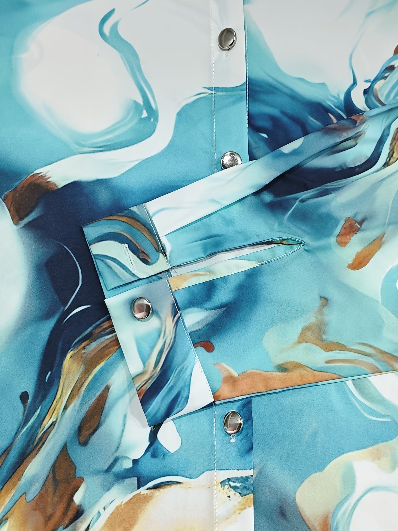 Veya Blouse met abstracte print en lange mouwen voor dames