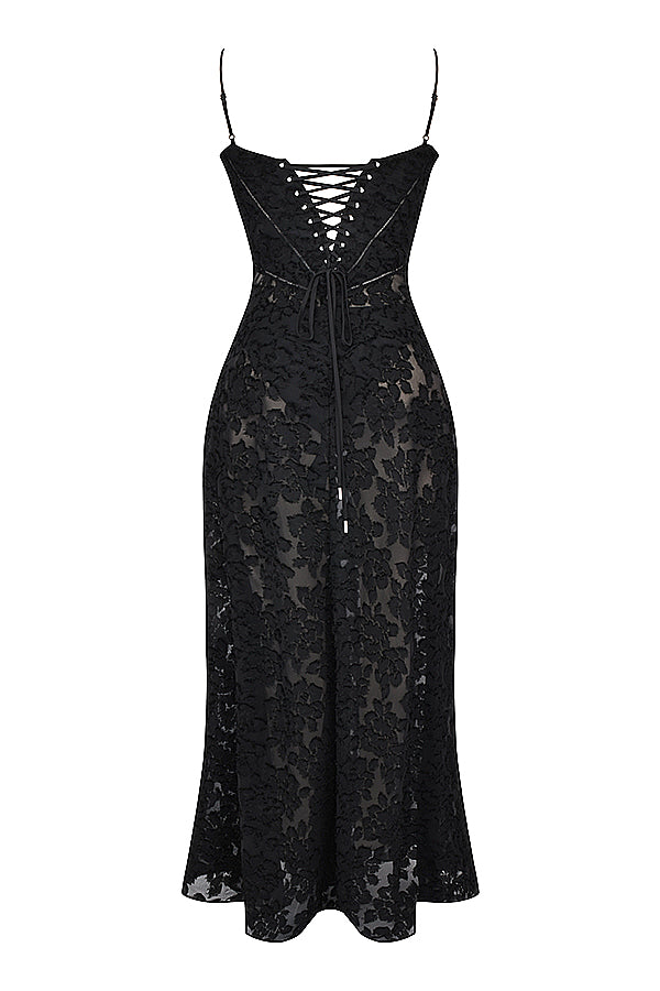Dean | Maxi Jurk Geborduurde Elegante