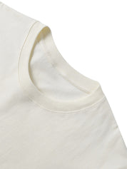T-shirt wit katoen detail schouder