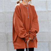 Oversized sweatshirt orange front view
