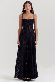 Dean | Maxi Jurk Geborduurde Elegante