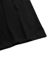 Zwart katoenen shirt met detail van mouwafsluiting