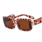 Cora Vierkante zonnebril met luxe details voor dames