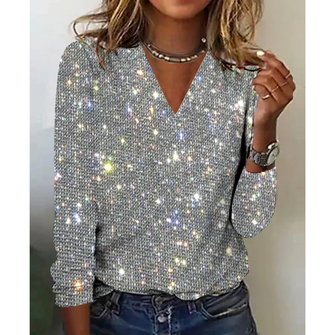 Celi Blouse glittertop voor dames