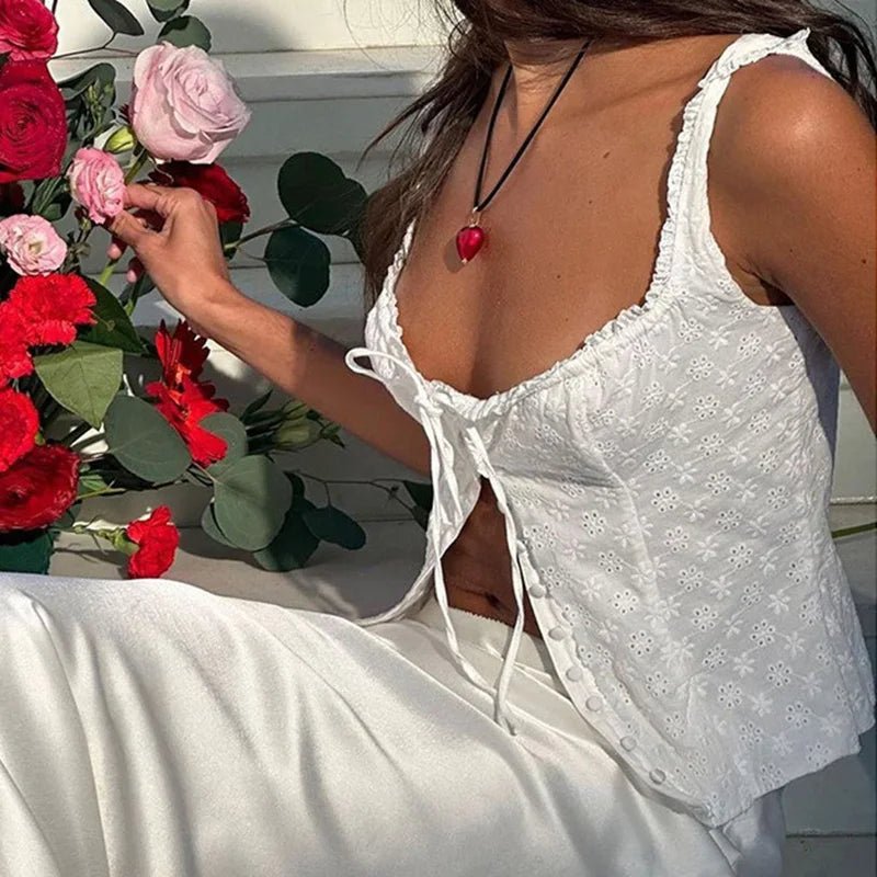 Ariana | Dames Tanktop | Jacquard, Romantisch en Flatterend 3